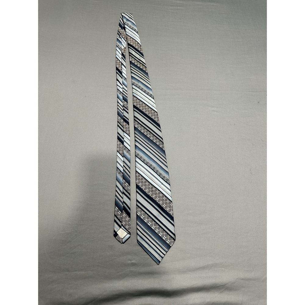 VTG‎ Prince Consort Golden Clasp Blue Striped Neck Tie